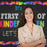 Aperturee - Crayons First Day Kindergarden Back To School Backdrop